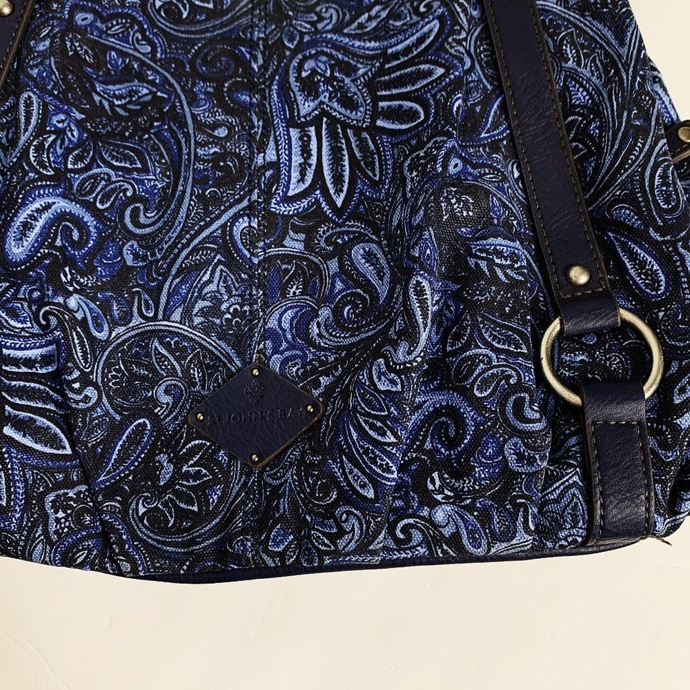 St. John's bay purse blue paisley - Picture 7 of 16